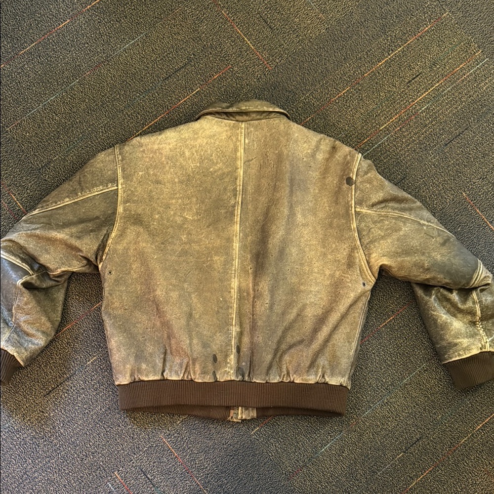 80’s Eagle Force Leather Jacket Large - image 5